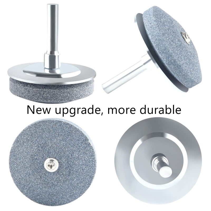 ASTARON 4 PCS Lawn Mower Blade Sharpener(UPGRADED) for Drill and Lawn Mower Blade Balancer Set, Universal Rotary Lawn Mower Sharpener Blade Whetstone for Power Drill Hand Dril - Image 3